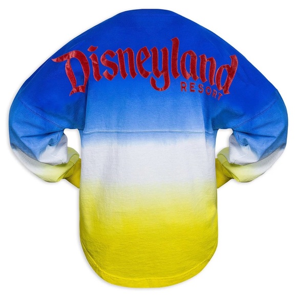 Disney Tops - Disneyland Snow White Princess Dip-Dye Glitter Spirit Jersey Blue Yellow Size XS